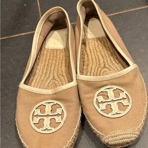 Tory Burch Beige Espadrille Slip-Ons